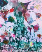 <p>Rebekka Steiger,&nbsp;<em>floral oblivion III,</em> 2024, tempera and acrylic ink on canvas, 200 x 160 cm</p>
